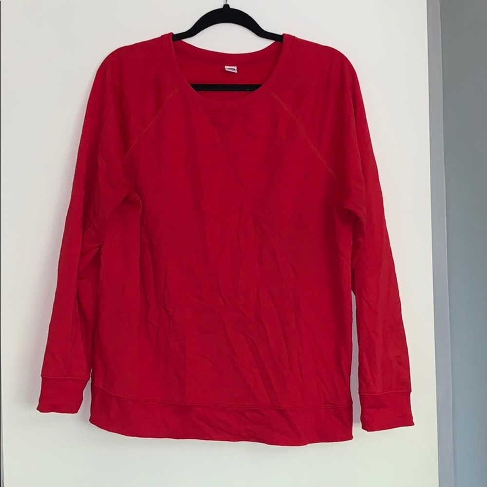 Basic red crew neck
